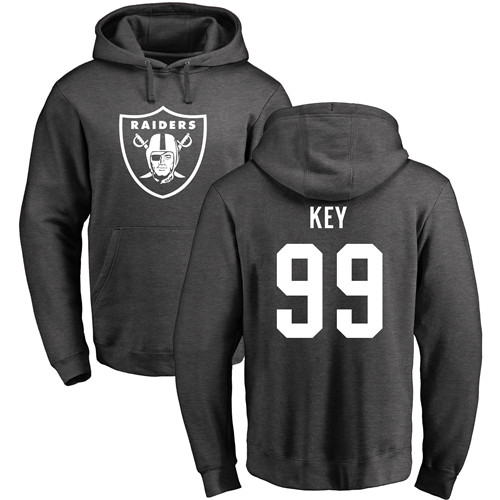 Men Oakland Raiders Ash Arden Key One Color NFL Football #99 Pullover Hoodie Sweatshirts->oakland raiders->NFL Jersey